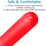 Lube Applicator Syringes, Lubricant Tube Shooter With Smooth Rounded Cap For Men, Women & Couples, Reusable, Easy Use & Clean [10Ml Scales][Red]