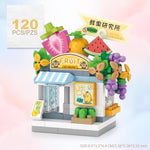 4 Pcs Mini City Shop Street View Building Blocks Set,Simulation Architecture Collection Particle Construction Building Bricks Toy,Home Decor