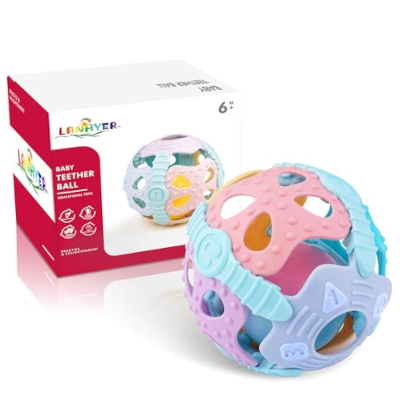 Baby Rattle Ball,Baby Teething Sensory Montessori Toys,Teething, Travle Toy