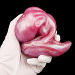 Anchor Silicone Mouth Gag With Adjustable Leather Strap Heterosexual Muscle Dildo Ballgag Sex Toy For Adult Couple Bdsm Games (Red)