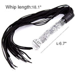 Fetish Leather Whip With Glass Pleasure Wand With Ball Sex Toy For Sm Or Anal Sex/Masturbation