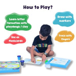 Alphabet & Number Playdough Mat For Letter Tracing | 36 Activity Card For Clay, Playdoh, Marker | Learn Abcs, Number & Shape | Educational Montessori Flashcard For Preschool Kid | 2, 3, 4, 5 Year Old