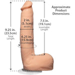 Doc Johnson Signature Series - Pierce Paris - 9 Inch Realistic ULTRASKYN Dildo with Removable Vac-U-Lock Suction Cup - F-Machine & Harness Compatible - for Adults Only, Vanilla