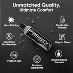 Passion Premium Silicone Lubricant, 4 Fl Oz - Long-Lasting, Non-Sticky Formula, Made In Usa, Smooth Application For Comfort