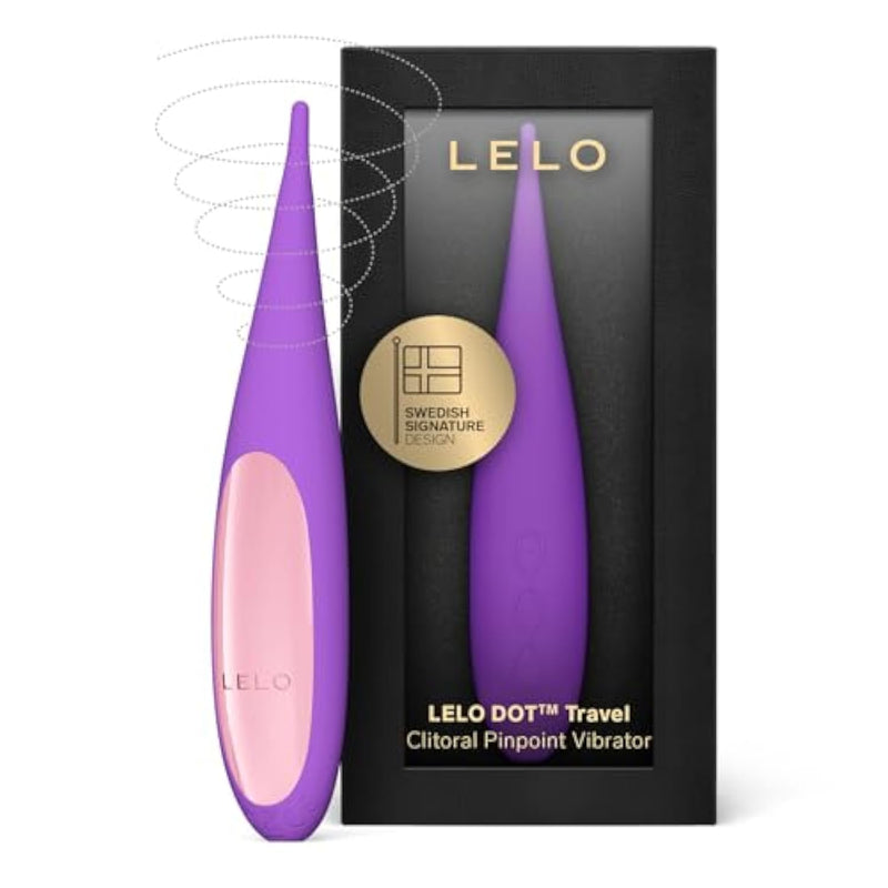 Dot Travel Female Petite Clitoral Vibrator, Mini With Figure-8 Motion, Discreet With 8 Pleasure Settings, Purple