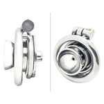 Adult Male Sex Toy - Metal Chastity Cage with Invisible Lock and 2 Keys for Penis Exercise