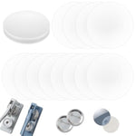300 Pcs Clear Pin Maker Supplies for Badge Making 2.76" Transparent Protective Films