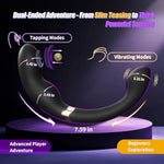 Dual-Ended Tapping Vibrating Prostate Massager Anal Sex Toys, Curved Anal Dildo Butt Plug G Spot Vibrator, Male Adult Sex Toy For Men Women Couples, Prostate Wand Anal Trainer Game Play