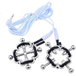 Electric Shock Nipple Clamps And Anal Plug Toys Set Adjustable Current Level, Nipple Clips For Pleasure Sex ?White Set?