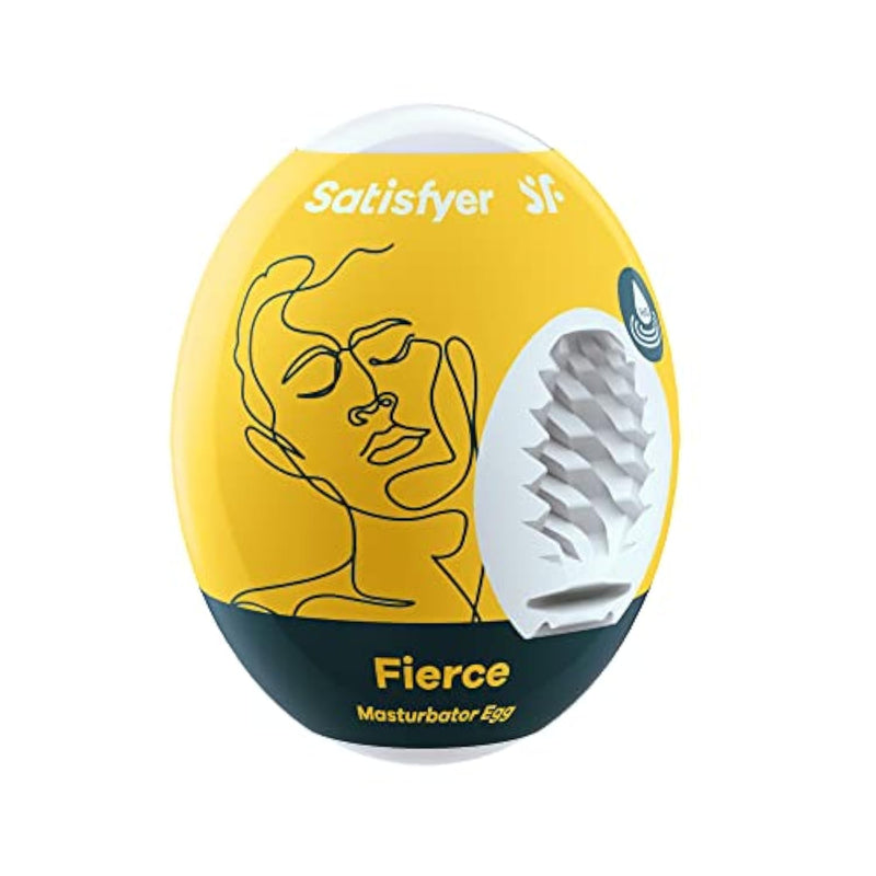 Masturbator Egg - Stroker For Male Masturbation, Portable Pleasure Sleeve, Super-Stretchy, No Lubricant Required, Disposable, Single-Use (Fierce)