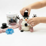 Snowman Sensory Play Dough Kit for Kids, 6 oz Jar with Winter Accessories