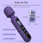 Wand Vibrator Kits, Couple Adult Sex Toys With 3 Attachments For Clit, G Spot, Glans, Clitoral Stimulator Vibrating Dildo With Lcd Display, 10 Patterns 4 Speeds (Passion Kit)