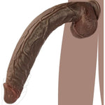 17.7 Inch Xxl Black Realistic Monster Dildo, Extra Long Huge Anal Dildo With Suction Cup For Hands-Free Deep Play, Adult Sex Toy For Advanced Men & Women