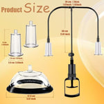 Pussy Pump Sex Toys Lengthen With 3 Cups, Manual Pacifier And Clitoral Sucker To Increase Sensation And Enhance Female Sexual Pleasurevacuum Pump, Adult Games For Couples Nipple Clitoris Stimulator