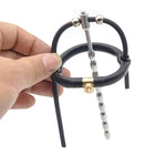 Men Male Electric Shock Beaded Urethral Sound Plug Adjustable Cock Glans Ring Cage Electro Sex Set With Cable Urethra Sex Toy Orgasm Masturbate Penis Dilator Expander Chastity