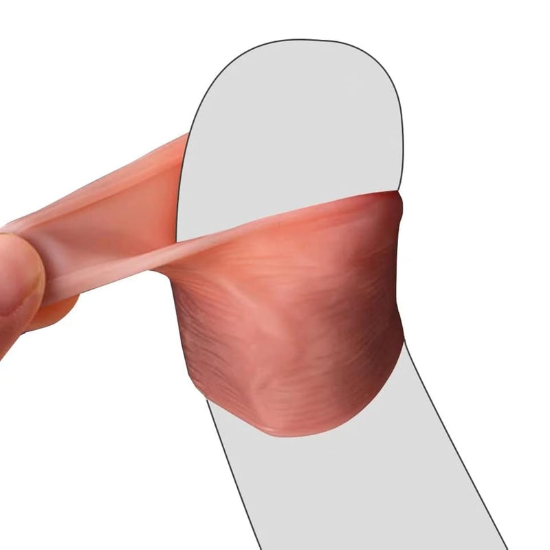 Penis Foreskin Sleeve Silicone Cock Sleeve Extension Sheath Penis Ring Stretcher Glans Penis Sleeve For Enlarge Thicken Dildo Penis Sleeve, Adult Male Sex Toys For Men Couples