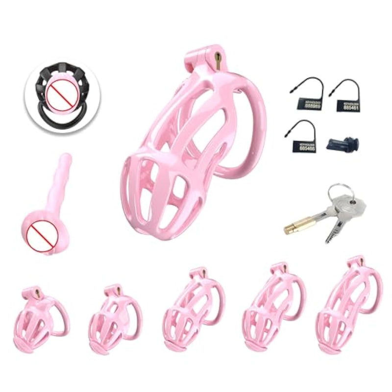 Male Chastity Cock Cage Pink Penis Cage Sex Toy Chastity Devices Lock Design Bdsm Toys For Couples Sex (D2P)