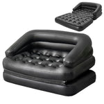 Inflatable Sofa Bed For Camping, Pool Float Couch Outdoor Mattress Bed With Armrest, Full Size