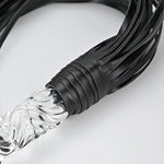 Bdsms Restraints Kit Leather Bondage Mask Leather Whip With Glass Pleasure Wand For Fetish Sex Game