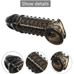 Penis Sleeve Enlarger, Grainy Cock Sleeve Extender Male Length Girth Extension Enhancer Delay Ejaculation Sheath Adult Sex Toy For Men Women Couples