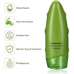 Aloe Vera Super Slippery Organic Water-Based Personal Lubricant For Sexual, Vaginal, Oral And Anal Use - Long Lasting, Paraben-Free - 4 Oz