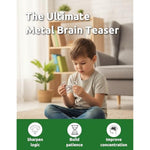 4-In-1 Puzzle Bright Curve Set By – Heavy Duty Metal Brain Teasers, Unique Iq Puzzle Games For Problem Solving, Stress Relief, Focus Training And Entertainment
