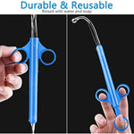 Lubricant Lube Applicator Syringes, Lubricant Tube Shooter With Smooth Rounded Cap For Men, Women & Couples, Reusable, Easy Use & Clean [10Ml Scales] (Blue & Black)