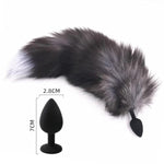 Butt Plug Fox Tail +10 Speeds Bullet Vibrator,Ultra Soft & Realistic Faux Fur Tail For Cosplay, Perfect Anal Butt Plug Adult Sex Toys For Beginner Women Men Couple