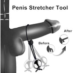 Penis Trainers Stretcher Metal Balls Sex Adult Toys Penis Extender Adjustable Cock Ring Physical Exercise Sex Toys For Men Penis Enlargement Extension (L)