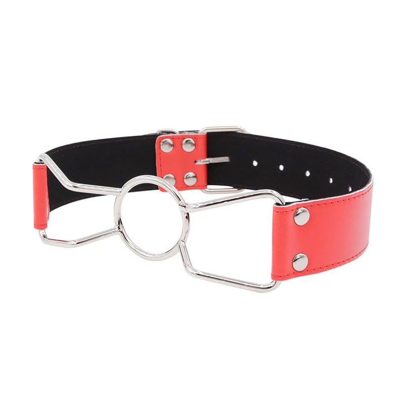 Pu Leather Mouth Gag With Metal Ring Mouth Gag Bondage Bdsm Gag Mouth Spreader For A Wide Open Mouth Gag