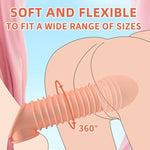 Penis Sleeve, Cock Sleeve Extension Sheath Penis Ring With Ball Stretcher For Enlarge Thicken, Reusable Condom Realistic Dildo Penis Sleeve, Adult Male Sex Toys For Men Couple