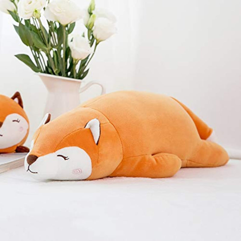 Fox Stuffed Animals Cute Fox Plush Toy Pillow For Kids,17'' Fox Cuddly Hugging
