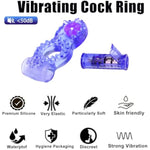 Vibrating Cock Ring Penis Ring Vibrator Couples Adult Sex Toys &Games With Clitoral Stimulator Cock Rings Clitoris Vibrators For Longer Harder Stronger (Blue)