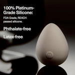 Drop In Grey - 3 Speed Usb Powered Mini Massager - 100% Platinum Grade Silicone Personal Massager - Easy-To-Use Water Resistant Cordless Handheld