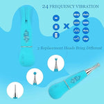 Rabbit Dual Vibrator Adult Sex Toys For Women, Detachable 3-In-1 Powerful Silicone Massager Kit For G-Spot Clit Anal High-Frequency Orgasm, Rechargeable Waterproof Vibrators With 10 Vibrations (Blue)