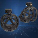 Male Cock Cage Chastity Device With Removable Silicone Spikes Fetish Tease Resin Chastity Locked Cage For Penis Exercise (Short)