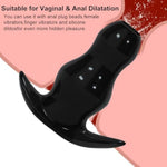Hollow Anal Plug 2Pcs Set, Vagina Expander Tunnel Transparent Anus Dilation Dilator Bdsm Games, Butt Plugs Training Set, Use For Ass Tunnel Prostate Massager Sex Toys (Black)
