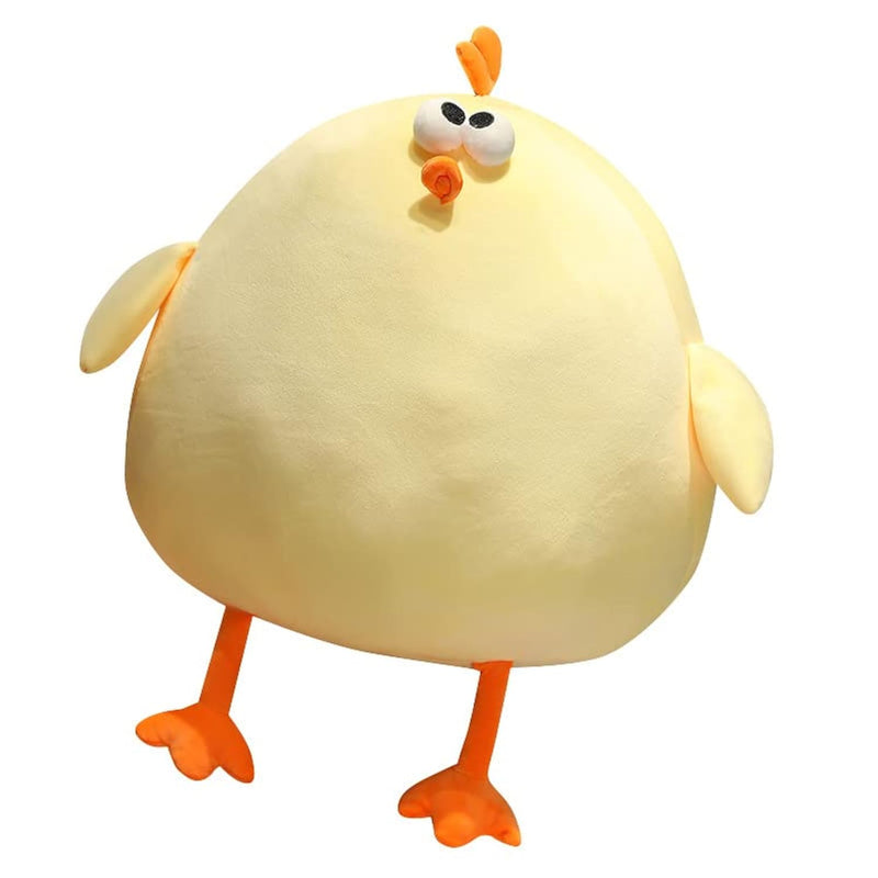Funny Fat Chicken Plush Pillow 17.7", Super Soft Simulation Mother Hen Doll