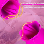 Clitoral Licking Tongue Vibrator With 10 Strong Vibration Modes, Clit Mini Rose Vibrator For Nipples And Clitoris Quick Orgasm, Rechargeable & Waterproof Adult Sex Toy For Women And Couples