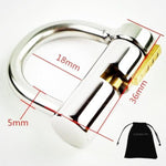 Titanium Pa Ring Locked Chastity Piercing Device with 5mm Lock Thickness