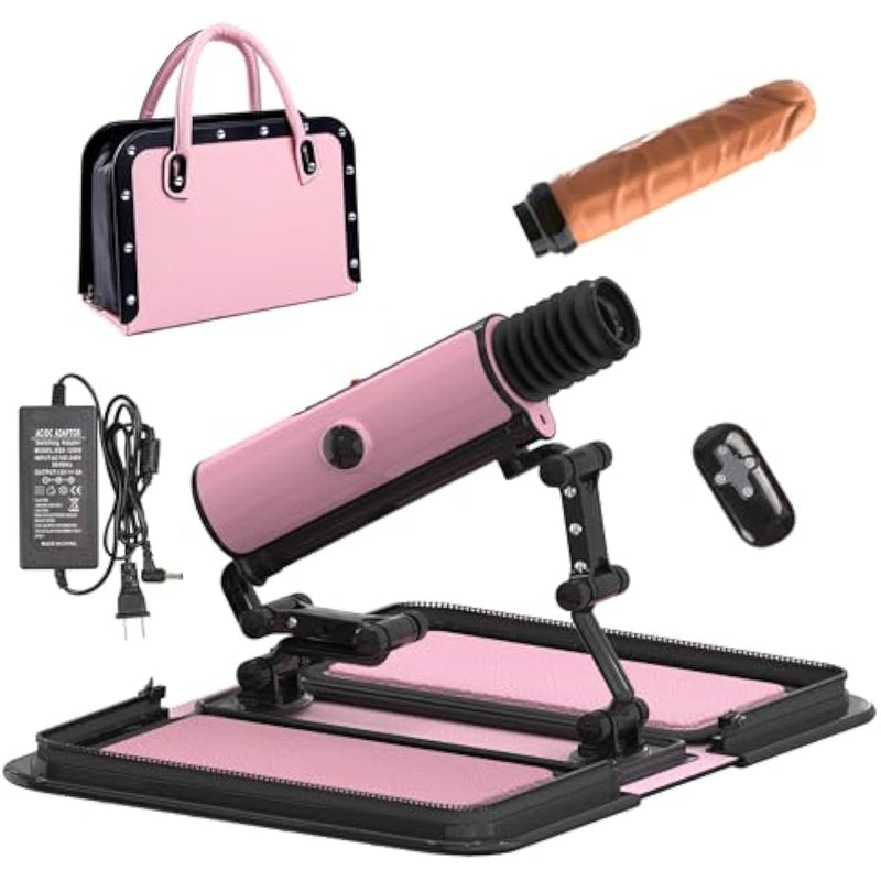 Multi-Speed Adjustable Thrusting Sex Machine With Heating Dildo - Upgraded Portable Automatic Dildo Machine, Multi-Angle Fast Thrusting Sex Toy For Women