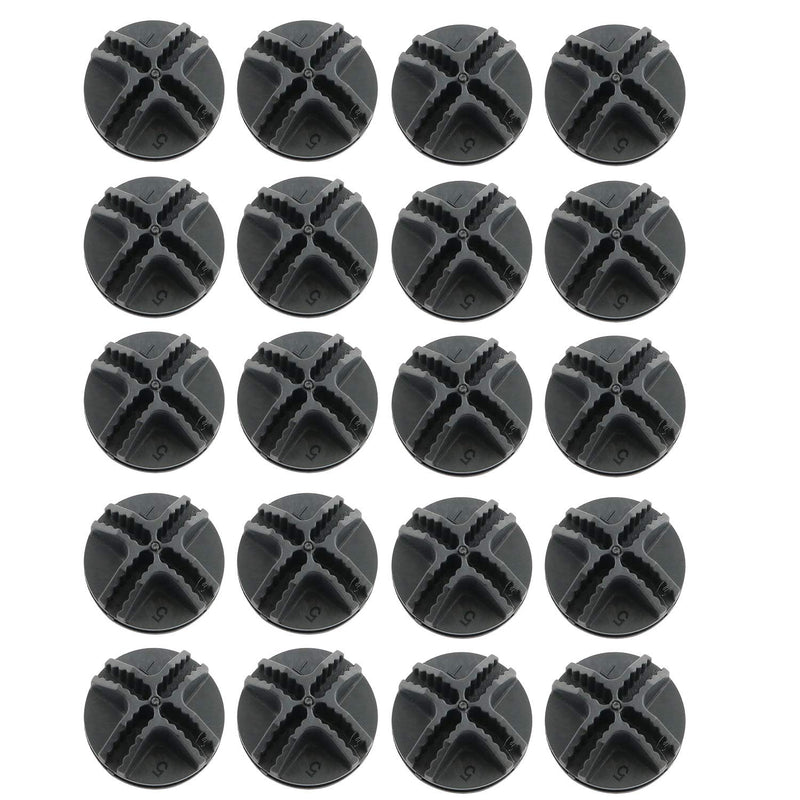 20Pcs Black Grid Cube Organizer Connector Plastic Rod Steel Wire Panels Mounting