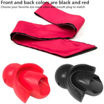 Tongue Fixed Bondage Ball Gag For Sex Set, Open Mouth Silicone Ball & Blindfold Eye Mask, Restraints Sex Gag Mouth Plug Adjustable Extreme For Fetish Play Bondage Bdsm Sm Adult Sex Toys (Red)