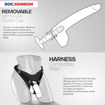 Doc Johnson Signature Series - Alex Jones - 11 Inch Realistic ULTRASKYN Dildo with Removeable Vac-U-Lock Suction Cup - F-Machine & Harness Compatible - for Adults Only, Caramel