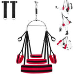 2-In-1 Door & Ceiling Sex Swing For Couples, 360° Rotating Sex Swings With Widened Padded Seat, Adjustable Straps, Sex Furniture For Bedroom Sex Toys For Adults