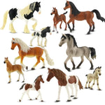 10Pcs Horse Figurine Set Realistic Horse Figure Toys For Toddlers Educational Gift For Kids Perfect Party Favors Animal Figure Learnig Toys