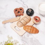 13Pcs Cutting Bread Play Food Sets For Kids Kitchen, Montessori Wooden Toys Toddler Kitchen Accessories With Bread, Cookies, Pretend Play Food Toy Kitchen Accessories, Boys & Girls Gift