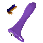 Vibrating Silicone Dildo Cock Ring With 10 Powerful Vibration Modes For Men Waterproof Penis Masssger 1Pcs Aaa Battery Operated (Battery Not Include) Adult Sex Toy For Couple (Purple)