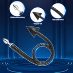 42.5In Stainless Steel Analplug Sm Adult Sex Toys Butt Plugs Faux Leather Fetish Couple Toys Anal Masturbation For Spanking