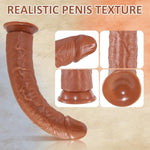 14.33 Inch Long Huge Brown Anal Dildo No Balls,Realistic Extra Long Dildo Anal Plug With Small Glans And Strong Suction Cup Dildos For Deepest Sex Sex Toy For Women Men Gay